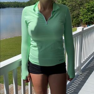 FILA Lime Green Running Half Zip